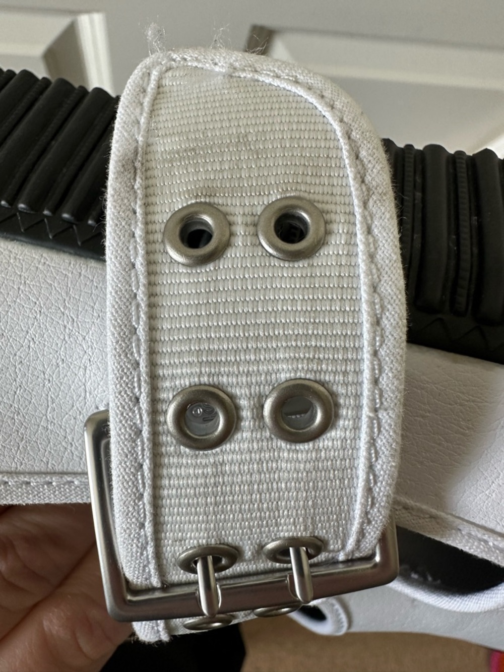 Vans White Mary Jane Creeper Buckle Shoe Size 7.5 - Picture 11 of 11